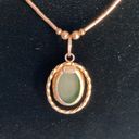 GF Jade pendant necklace marked 1/20 12K  SORRENTO Photo 7