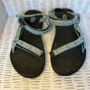 Teva  6458 Women's Size 10 Mint Green Fabric Strappy Comfort Flats Sport Sandals Photo 2