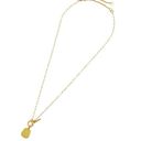 Madewell Jade, with Gold Chain Necklace, Adjustable. Photo 3