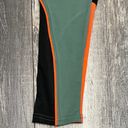 Kimberly NWT  Color Block Green Orange Black Leggings Size Medium Photo 2