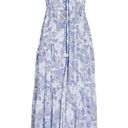 Poupette St. Barth  Nana Printed Maxi Dress Revolve Blue Begonia Size L New w/Tag Photo 2