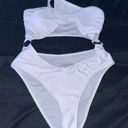 Sexy White One Piece Bathing Suit Size M Photo 0