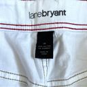 Lane Bryant  Denim Shorts White Contrast Stitching 6” Inseam Women’s Size 18 Photo 2