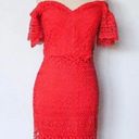 Boutique NWT  Red Lace Midi Dress Photo 1