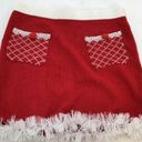 love on a hanger  Ugly Christmas Skirt & Top Womens Size Large Red/White Tinsel Photo 8