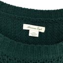 American Eagle  Women’s Forest Green Slouchy Oversized Chenille Sweater Photo 4