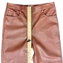 Wilfred  Aritzia Melina Brown High Rise Straight Leg Vegan Leather Pants size 12 Photo 4