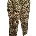 Lafayette 148  Olive Tone Ankle Crop Leopard Print Pants Women’s 8 Photo 4