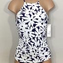 Anne cole New.  navy floral tankini set. Retails $139. XS-top/S-bottom Photo 0