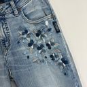 Silver Jeans  Izzy Floral Embroidered Jeans Sz 28 Distressed Photo 4