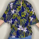 Lost + Wander Blue Floral Chic Boho Blouse Photo 2