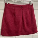 Pink Lily  faux suede a-line mini skirt women’s small maroon​ Photo 3