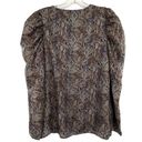 Adrienne  Snakeskin Print Puff Balloon Sleeve Blouse Mobwife Top Photo 7