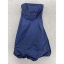 ZARA  Basic Women's Dark Blue Strapless Dress Bubble Hem Size Small Side Zip Photo 9