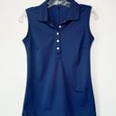 Nike Women’s  Golf Performance Tour Polo Top Dri Fit Sleeveless Blue Size Small Photo 0