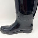 Coach  Talia Rain Boots Riding Tall Black Glossy Rubber Mid Calf Women’s Size 6 Photo 8