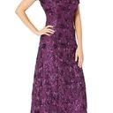 Alex Evenings  Embellished Lace A-Line Gown, Purple Eggplant Size 14 New w/Tag Photo 5