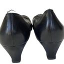 Salvatore Ferragamo  Vintage Black leather slip on pumps Size 10 Narrow Photo 3