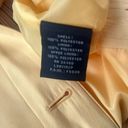 London Fog  Short Trench Womens Coat Sz Med Petite Pale Yellow Contrast Trim Photo 10