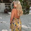 ZARA dress midi halter beaded abstract wedding summer vacation boho Photo 1