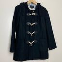 Banana Republic  Factory Wool Blend Hooded Toggle Button Front Peacoat Size S Photo 0