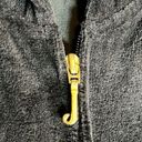 Juicy Couture Y2K  Black VELOUR Jacket CHOOSE JUICY GOLD BLING Sz L Photo 3