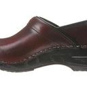 Dansko  Burgundy Leather Clogs Photo 8