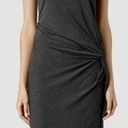 ALLSAINTS  Keel Mar Dress Twist Knotted Front Dark Gray Heather Women's Size 2 Photo 0