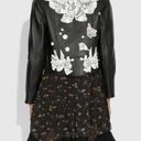 Coach  Lace Embroidered Leather Jacket Photo 12