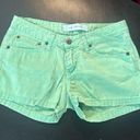 ZARA  green denim distressed shorts Photo 0