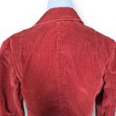 London Jean Rust Corduroy Blazer Jacket Fitted Tailored Stretch Retro Size 8 Red Photo 5