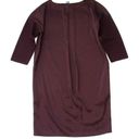 Vince NWT  Mixed Media Shift in Shiraz Wool Knit Chiffon Back Dress XS 395 Photo 5