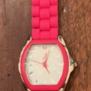 Vintage Avon quartz watch with pink bezel and pink silicon band Photo 1