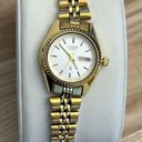 Citizen  Ladies Watch Vintage Gold Tone Bracelet White Dial Day Date Window Photo 3