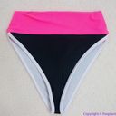 Beach Riot NEW  Emmy Bottom In Black Neon Pink Colorblock, XS Photo 12