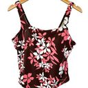 Victoria's Secret Y2K Era Victoria’s Secret Brown Floral Swim Tankini Top only size XL Photo 0