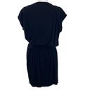 INC  szL LB knit mini dress short sleeves faux wrap front & elastic waist GUC Photo 1