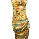 Pretty Little Thing  Multicolor Abstract Print Corset Top Midi Tank Dress Set Sz 12 Photo 0