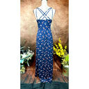 Nine Britton  Willow Brushed Knit Maxi Dress - Navy Floral - size L Photo 8