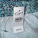 The Loft  Light Blue White Wild Flowered Mini Skirt Size L NWT! Photo 7