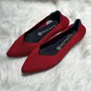 Rothy's  Red Flats The Point Knit BalletSize 8.5. B74 Photo 1