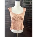 Treasure & Bond  Women's Pink Floral Satin Sleeveless Cap Sleeve Blouse S NWOT Photo 1