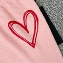 Wildfox  Sketchy Heart Knox Sweater Knit Jogger Pants Pink XS Elastic Waist Photo 4