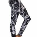 Butter Soft Velocity  tie dye floral leggings small black gray blue Photo 5