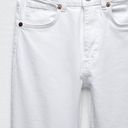 ZARA   TRF White Mid Rise Cropped Flare Denim Jeans Size 0 Photo 7