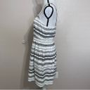 The Loft  White Grey Striped Sleeveless Fit & Flare Dress Small Photo 5