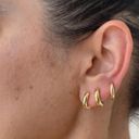 Gold Chunky Hoop Earrings Photo 3