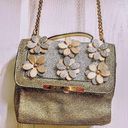 Call it spring Gold-toned and silver-toned 3D floral Top Handle Handbag with strap Photo 0