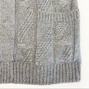 Vince  Stella Alpaca Wool Cable Knit Hooded Duster Cardigan: Heathered Grey Photo 8