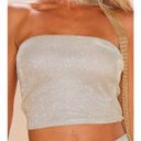 Pretty Little Thing PLT Glitter Bandeau Crop Top NWT Photo 0